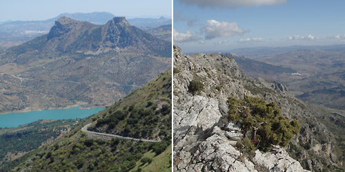 Views from Coros peak across the lake to Montecorto and beyond.