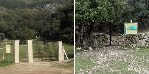 First two gates -  Llanos del campo in the Sierra de Grazalema
