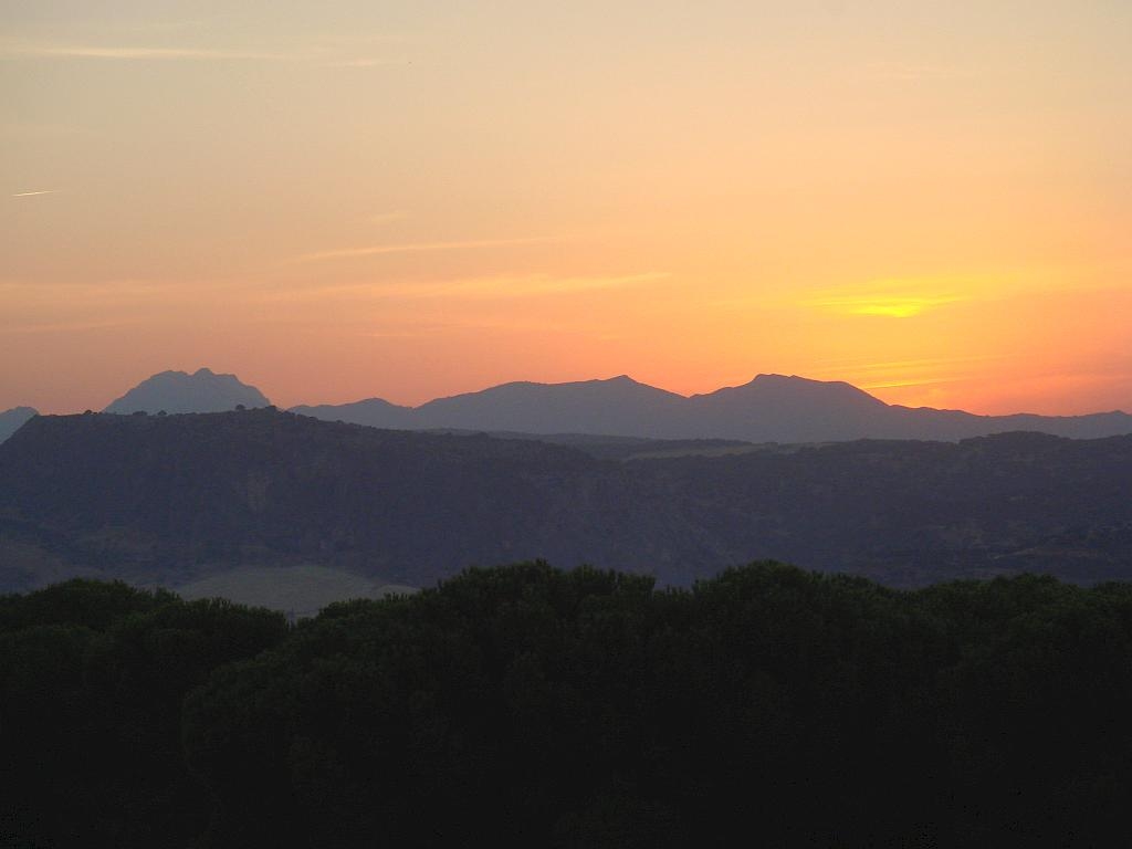 Sunset in the Sierra de Grazalema