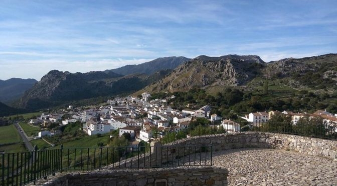 View of Benaocaz and the Sierra del Caíllo in the Sierra de Grazalema
