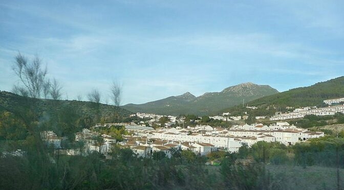 View of El Bosque and the surrounding countryside in the Sierra de Grazalema