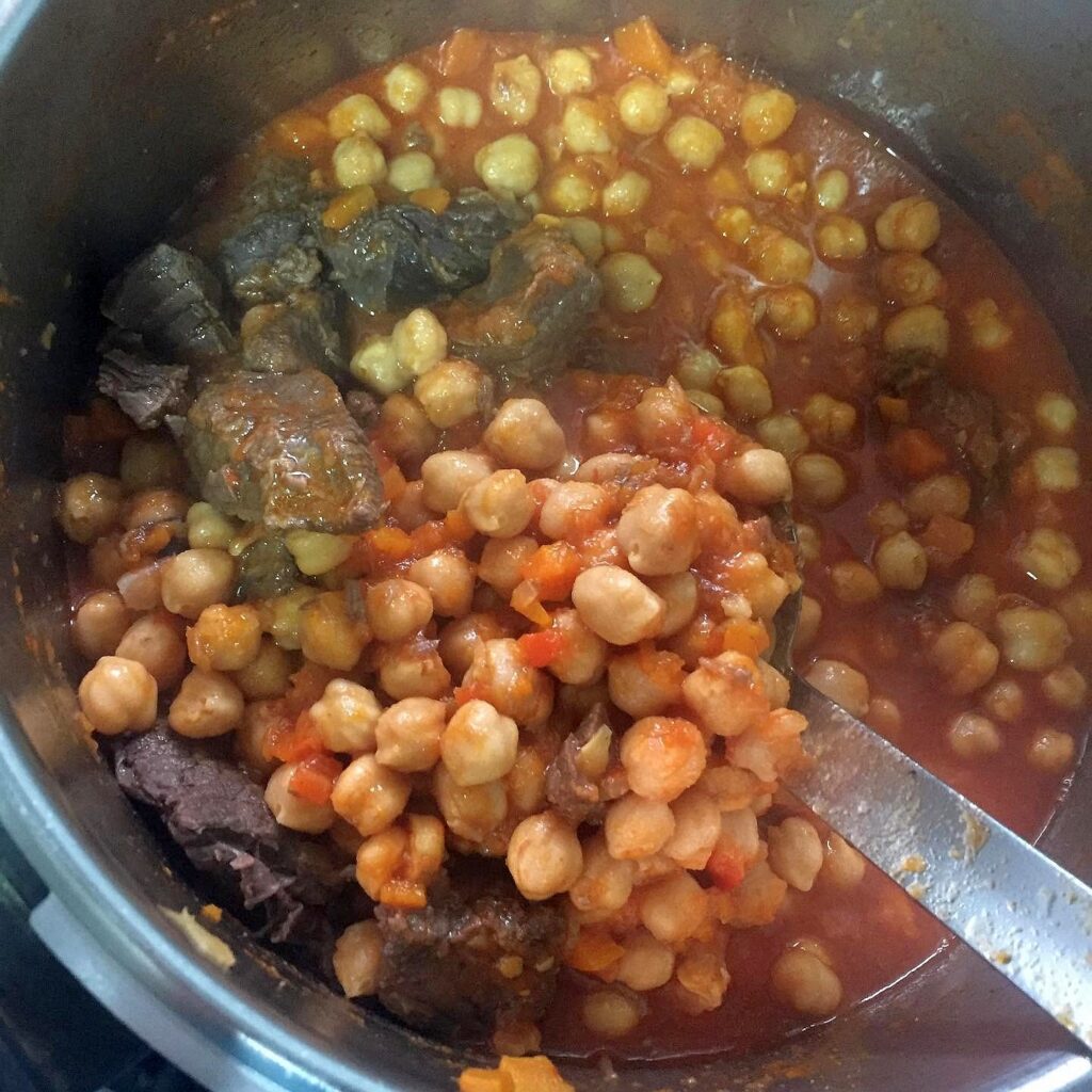 Chick pea stew in Benaocaz